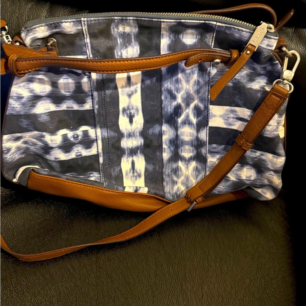 Jean and Leather Shoulder Purse